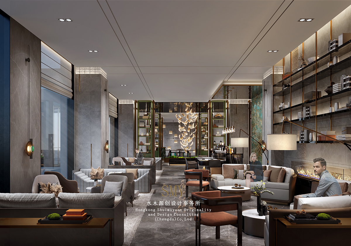 酒店大厅设计、水木源创设计