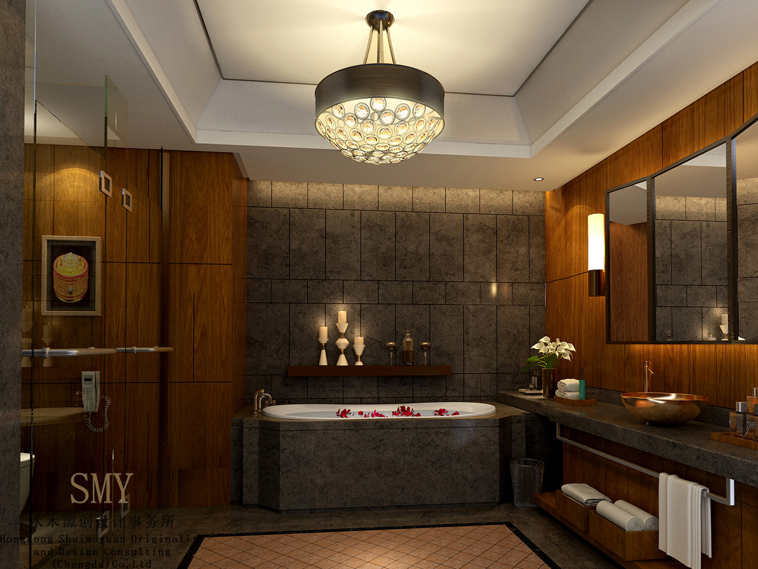 酒店客房卫生间设计，洗浴空间